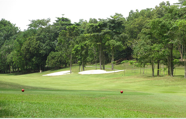 green view fairway at tering bay golf club in batam island indonesia 