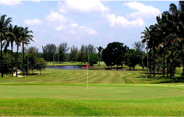 Looking back from green Bukit Kemuning Golf Country Resort, Kuala Lumpur