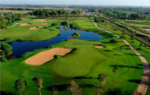 aerial view angkor golf resort, siem reap, cambodia
