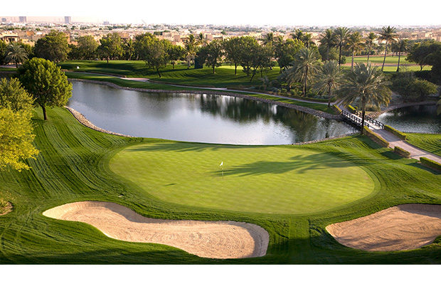 green, emirates golf club majlis course, dubai, united arab emirates