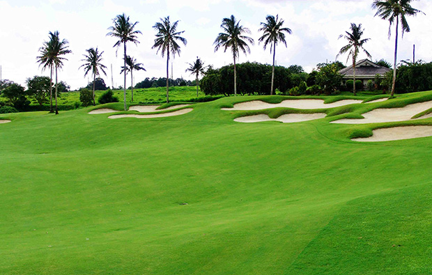 Fairway bunkers at Eagle Ridge Golf Country Club, Manila, Philippines
