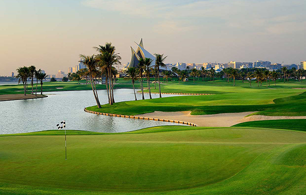green, dubai creek golf club, dubai, united arab emirates