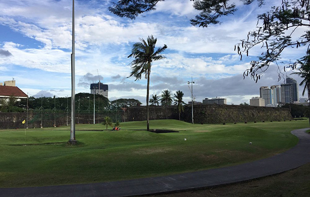 View to Fort at Club Intramuros Golf Course, Manila, Philippines