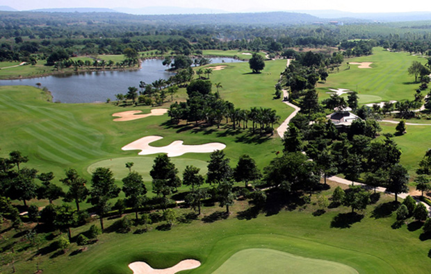 aerial view, narai hills golf resort, khoa yai, thailand