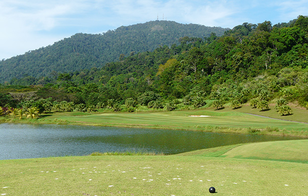 view of mountain gunung raya golf resort, langkawi