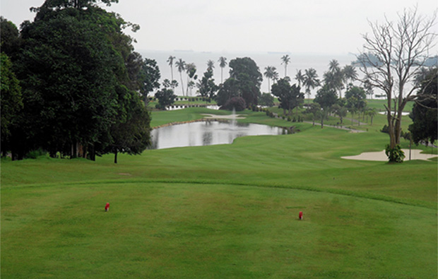lake view at palm springs golf country club in batam island, indonesia