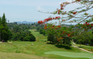 general view, rajjaprabha dam golf course, samui, thailand