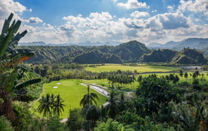 View to mountains at  Clark Sun Valley Golf Country Club, Clark, Philippines