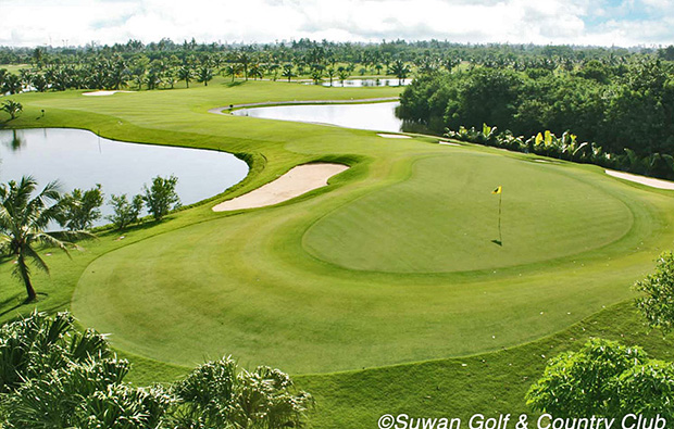 aerial view, suwan golf country club, bangkok, thailand