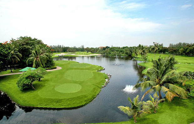 aerial view, windsor park golf club, bangkok, thailand