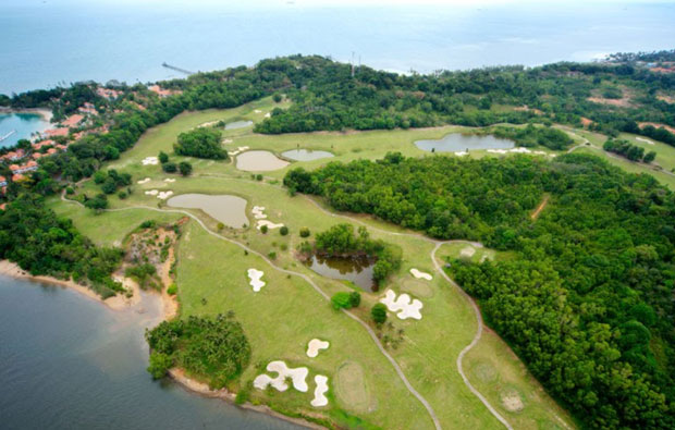 aerial view Tamarin Santana Golf Club , Batam, Indonesia