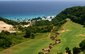 Aerial View Fairways Bluewater Resort Golf Club, Boracay, Philippines