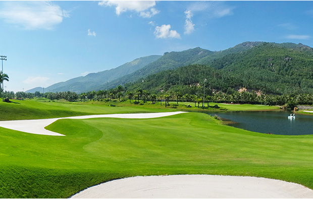 view to mountains diamond bay golf resort, nha trang, vietnam