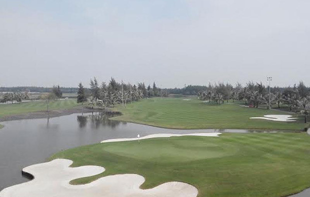 aerial view at brg ruby tree golf resort at hanoi vietnam