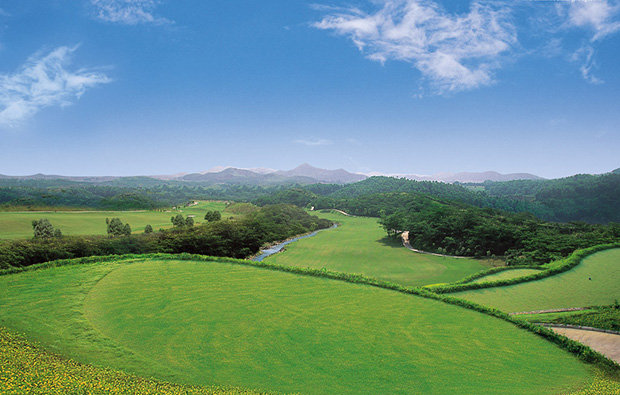 aerial view at els course mision hills in guangdong, china