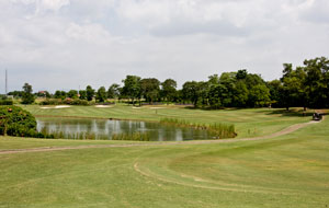lake at river course, emeralda golf country club, jakarta, indonesia