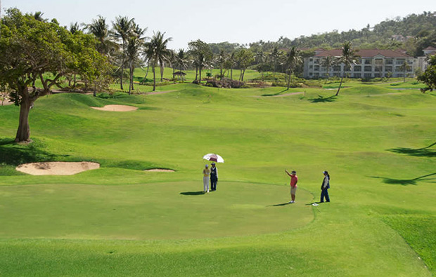 Green at Fairways Bluewater Resort Golf Club, Boracay, Philippines