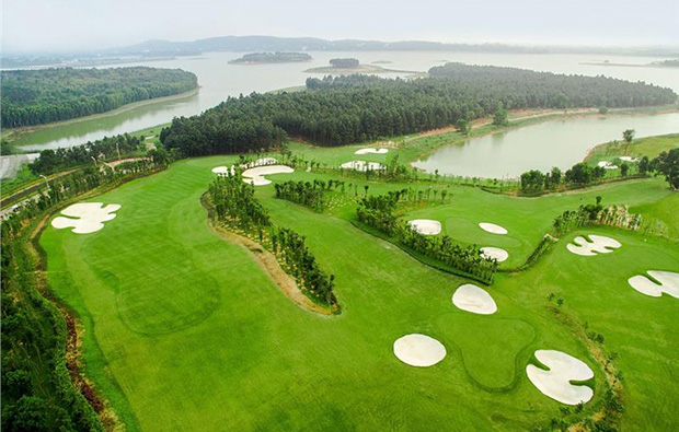aerial view, dai lai star golf club, hanoi, vietnam