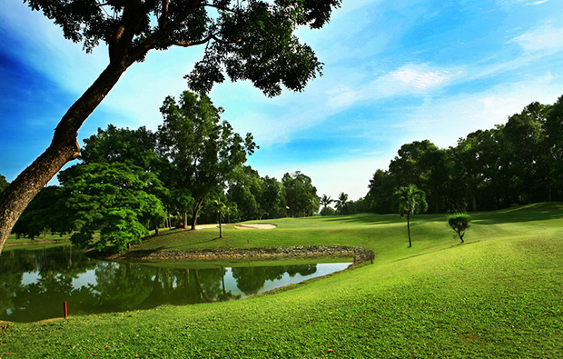 view to green, vietnam golf club, ho chi minh, vietnam