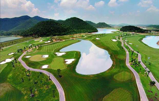 aerial view, legend hill golf resort, hanoi, vietnam