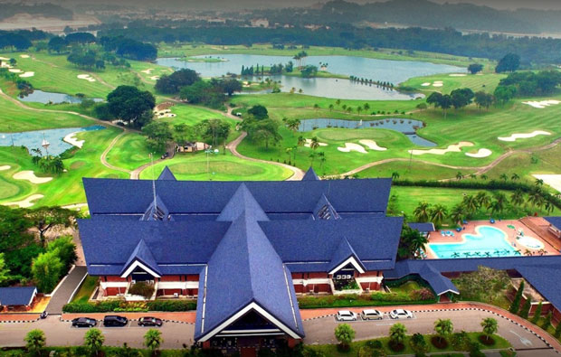 southlinks country club, batam island, indonesia - aerial view