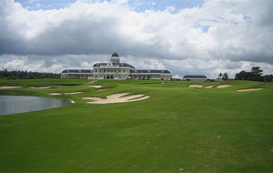 View towards clubhouse at Summit Point Golf Country Club, Manila, Philippines