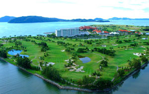 aerial view, sutera-harbour-golf-country-club, kota kinabalu, malaysia