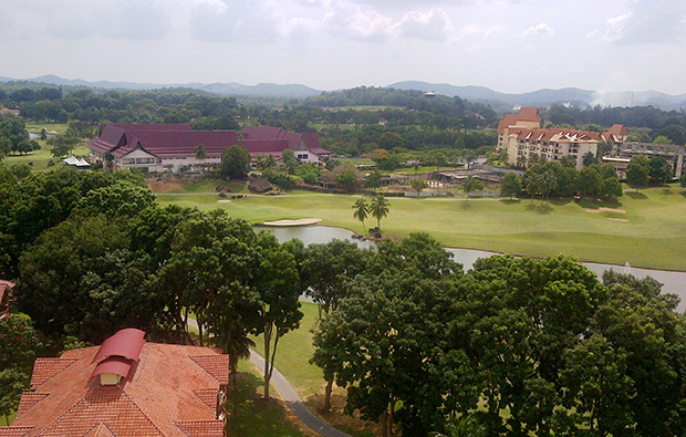 view over a famosa golf resort, malacca, malaysia