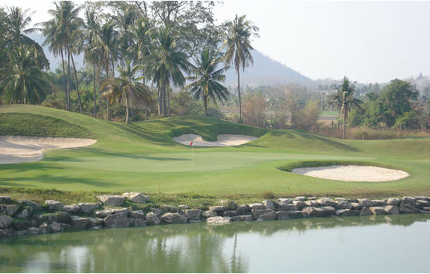water hazard, pleasant valley golf club, pattaya, thailand