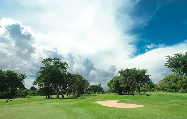 the lush fairway at  bali beach golf club, bali