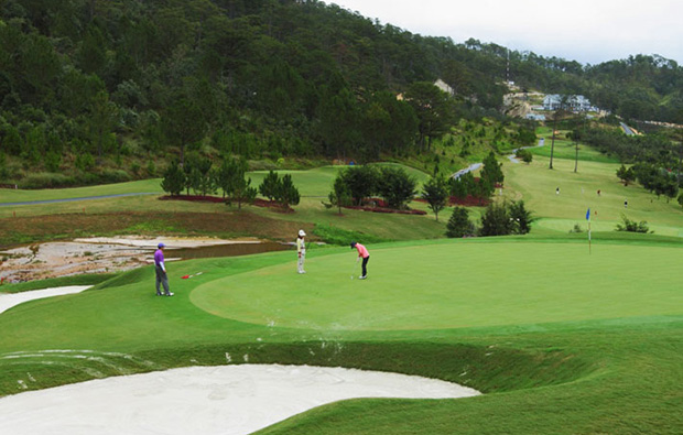 aerial view, sacom tuyen lam golf club, dalat, vietnam