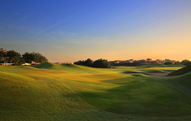 dusk at the address montgomerie dubai, dubai, united arab emirates