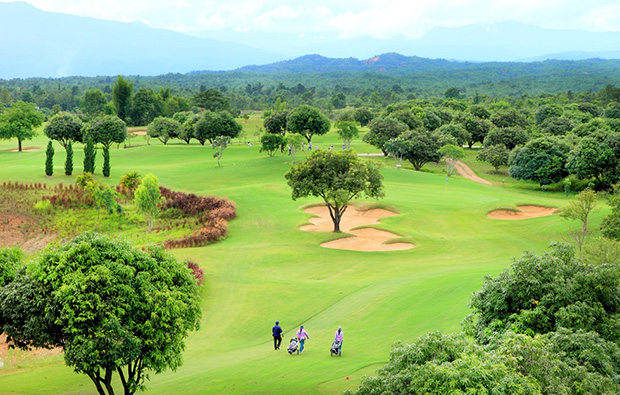 aerial view, chiangmai inthanon golf resort, chiang mai, thailand