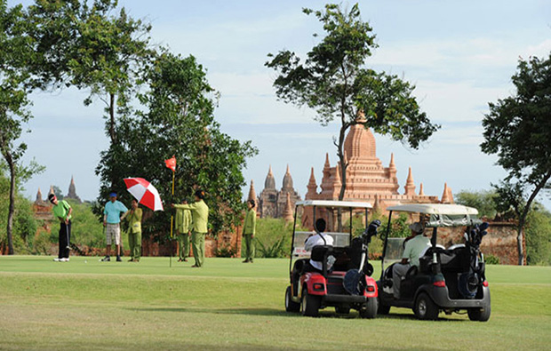 Golf carts Bagan Golf Course, Bagan, Myanmar