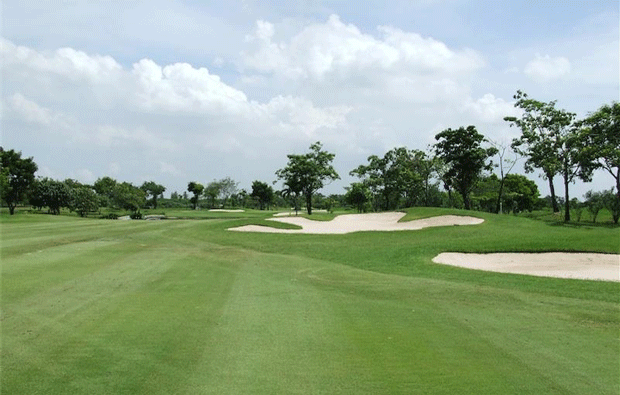 fairway at bangpoo golf club, bangkok, thailand