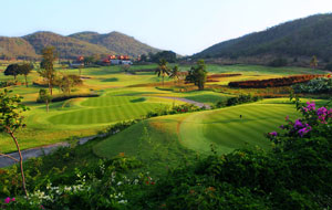 Panoramic view of course, Pineapple Valley Golf Club, Hua Hin, Thailand