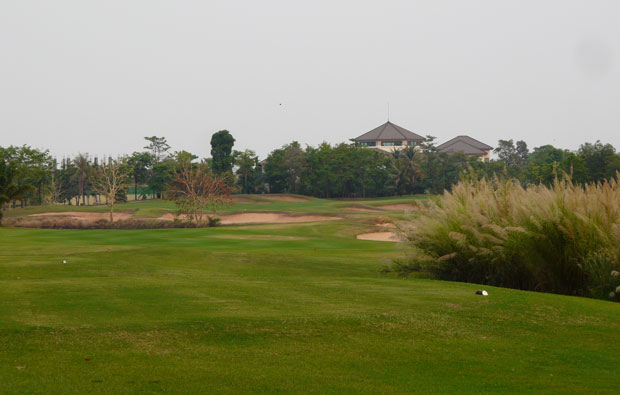 looking towards clubhouse booyoung country club, siem reap, cambodia