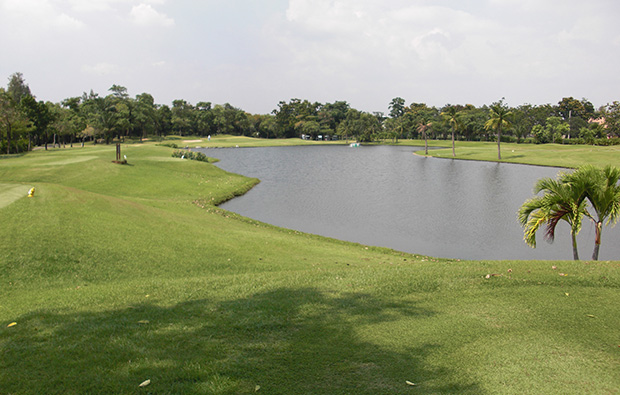 fairway at green valley golf club, bangkok, thailand