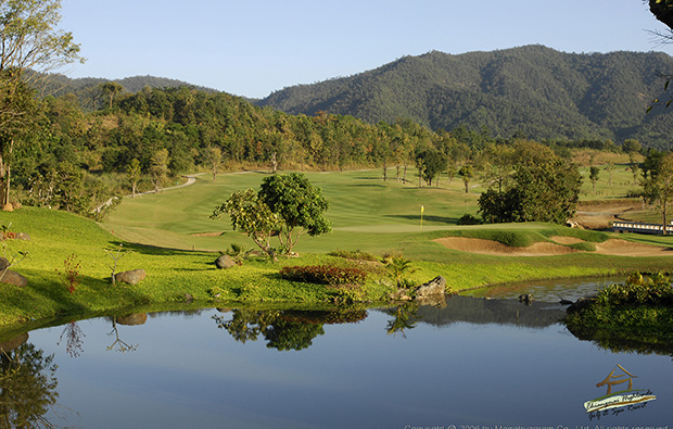 lake and fairway, chiangmai highlands golf resort, chiang mai, thailand