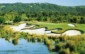Bunker complex at The Glades Golf Club, Gold Coast, Australia