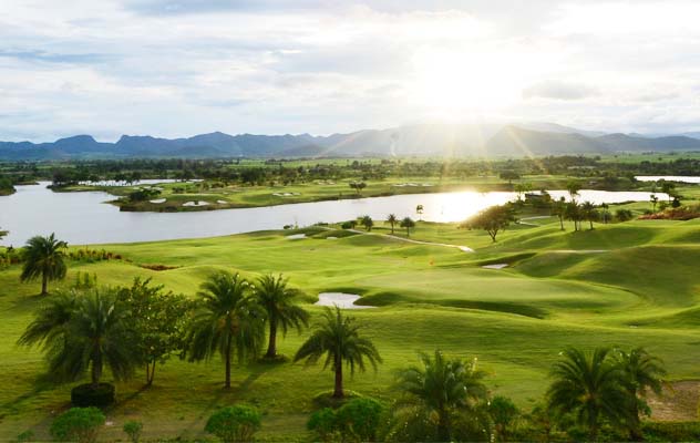 View across Grand Prix Golf Club, Kanchanaburi