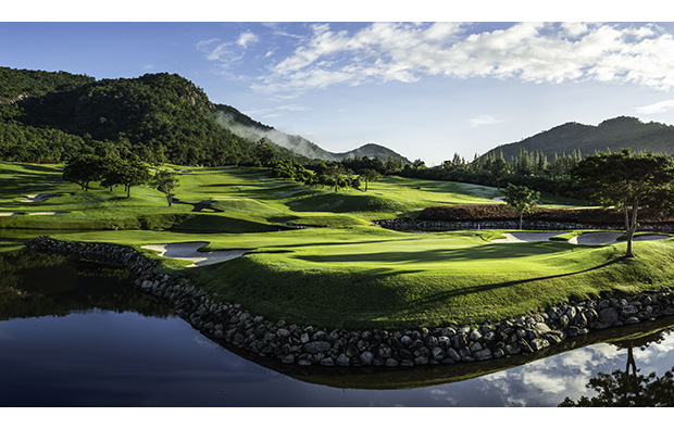 dawn at black mountain golf club, hua hin, thailand