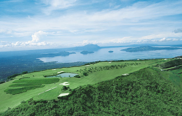 Looking down on Tagaytay Highlands International Golf Club, Manila, Philippines