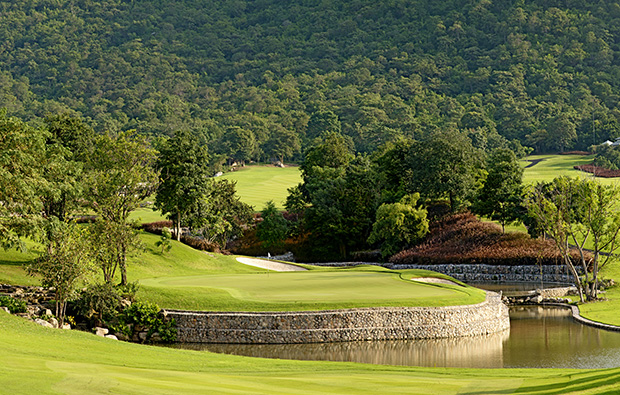 hole 11 approach, black mountain golf club, hua hin, thailand