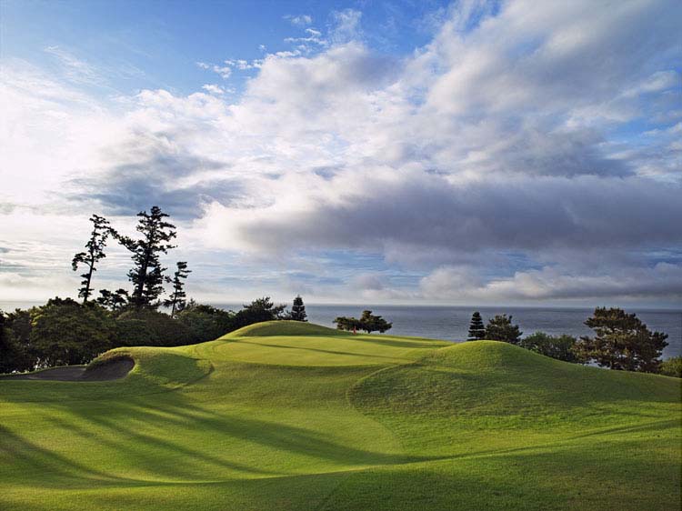 looking to sea at Kawana Hotel Golf Course Fuji Course