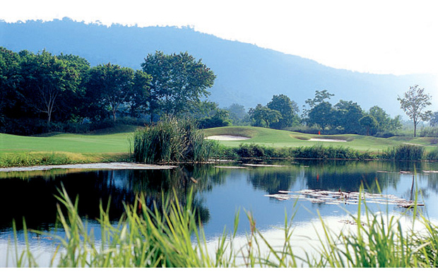 view to green kirimaya golf course, khao yai