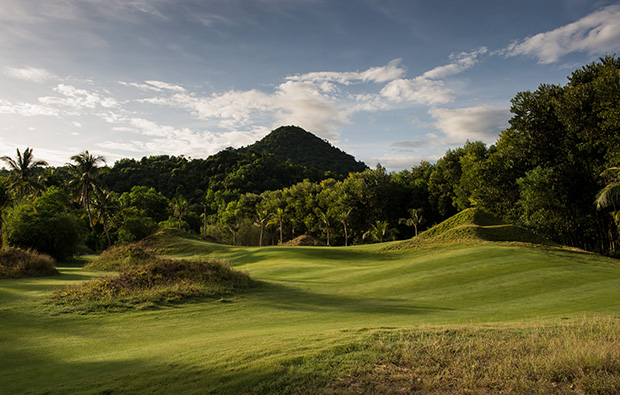 undulating landscape, laguna lang co golf club, danang, vietnam