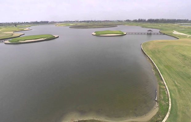 lake at lakewood links, bangkok, thailand