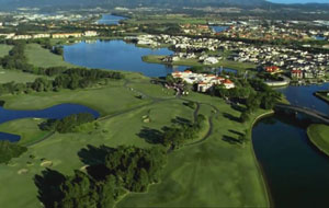 Aerial View Links Hope Island Golf Club, Golf Coast, Australia