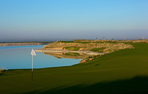 view from green yas island links, abu dhabi, united arab emirates